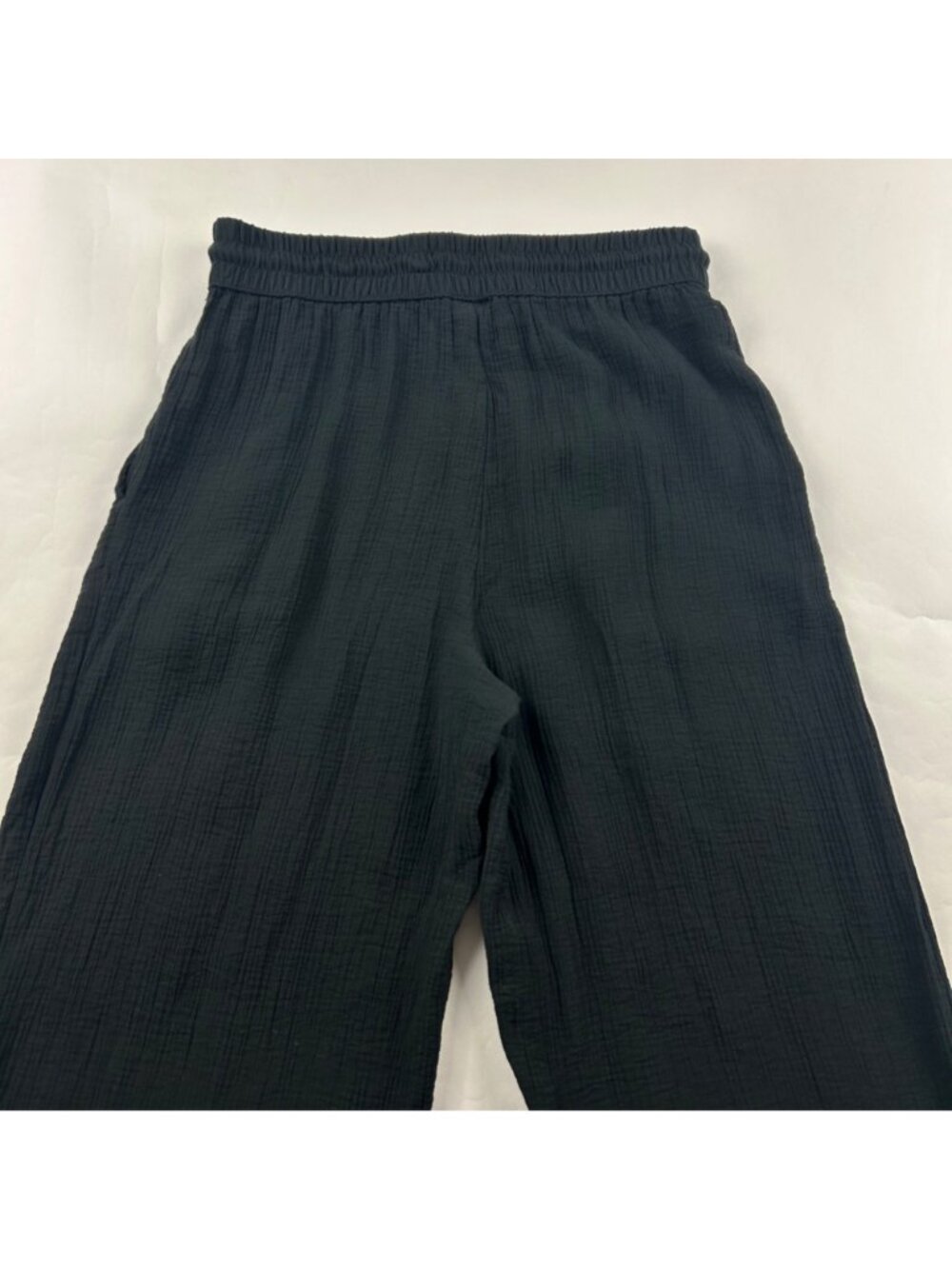 A New Day Black Crinkle Wide Leg Lounge Pant S - Picture 7 of 7